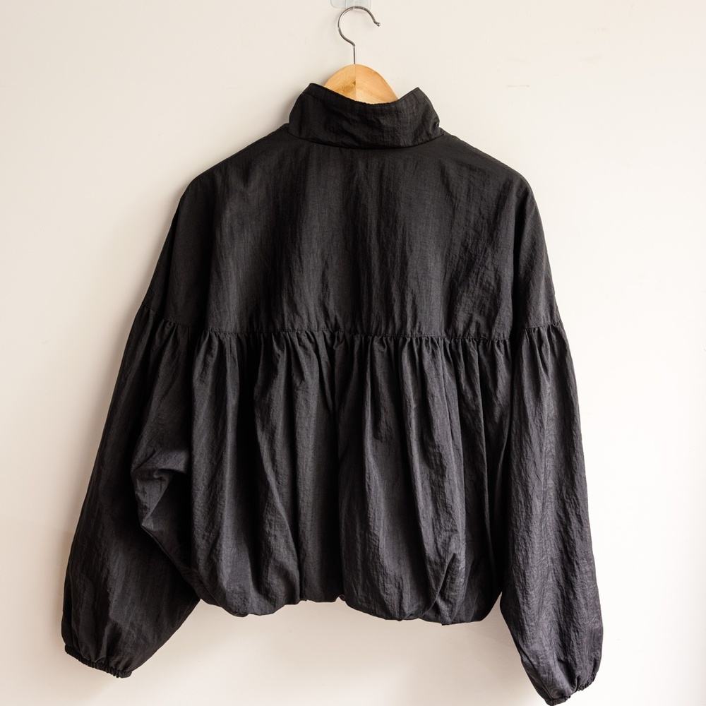 Free People Balloon Bomber Jacket in Black Size Small